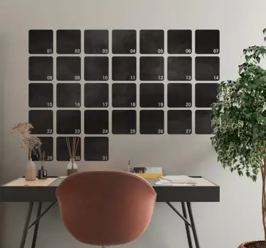 Krijtbord sticker maandplanner agenda - TenStickers