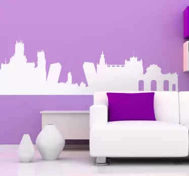 Madrid Skyline Sticker - TenStickers
