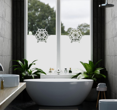 Mandala-ontwerp Raamsticker - TenStickers