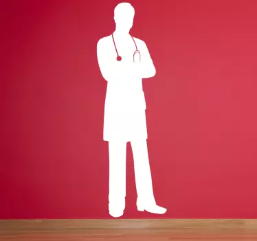Mannelijke dokter silhoutte sticker - TenStickers