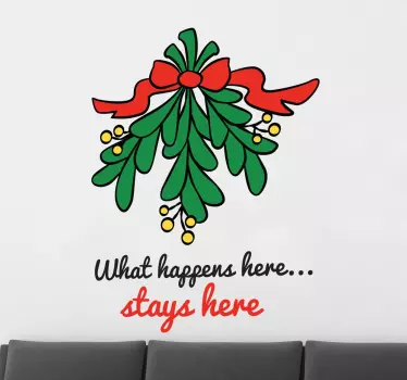 Maretak kerstmis sticker - TenStickers