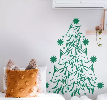 Kerst sticker meerdere voskoppen - TenStickers