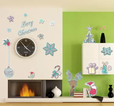 Merry Christmas Kerststicker - TenStickers
