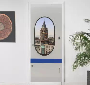 Metro glazen zelfklevende deursticker  - TenStickers