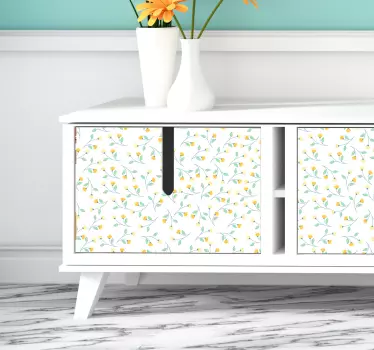 Stickers voor op meubels bloemen kastlade - TenStickers