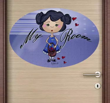 Mijn kamer meisjes sticker - TenStickers