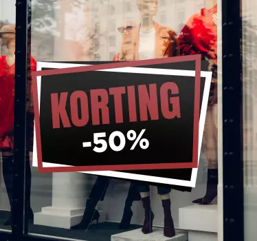 Moderne Uitverkoop Rood Zwarte sticker - TenStickers