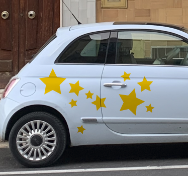 Monocolor sterrenset autosticker - TenStickers