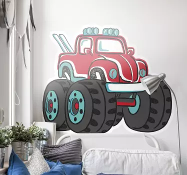 Monster truck zelfklevende autosticker - TenStickers