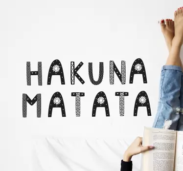 Motivatie muurstickers Hakuna matata - TenStickers