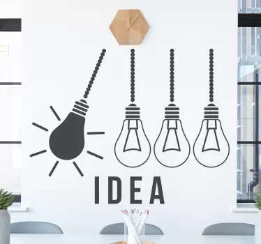 Motivatie muurstickers Idee met mooi ontwerp - TenStickers