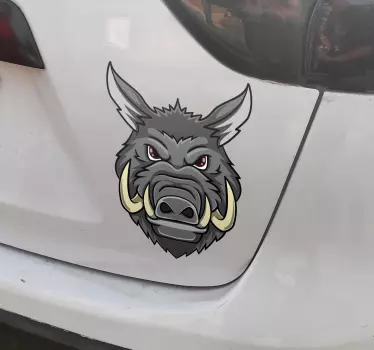 Muurzelfklevende sticker wild zwijn - TenStickers