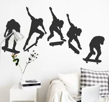 Muurschildering evolutie extreme sporten - TenStickers