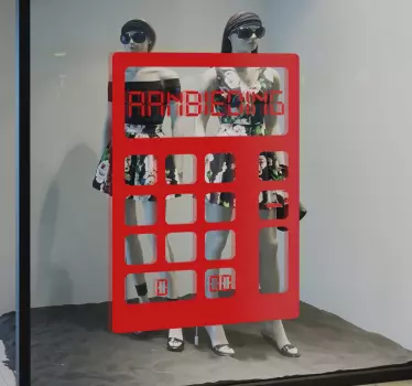Muursticker aanbieding rekenmachine - TenStickers