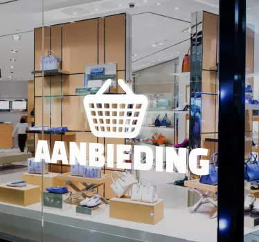 Muursticker aanbieding winkelmand - TenStickers