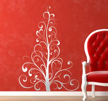 Muursticker abstracte kerstboom - TenStickers