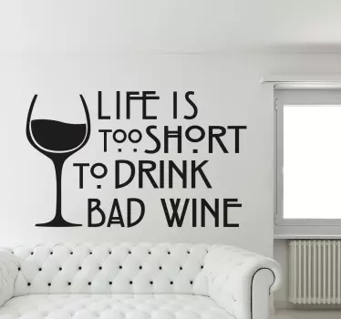 Muursticker bad wine - TenStickers