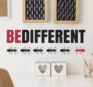 Muursticker bedifferent - TenStickers