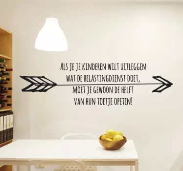 Muursticker keuken mit belasting Nederland - TenStickers