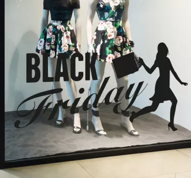 Black Friday sticker etalage Shopper - TenStickers
