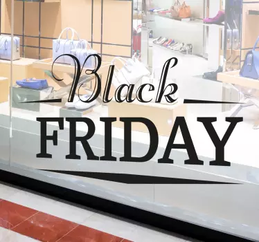 Black Friday sticker etalage Verschillend Font - TenStickers