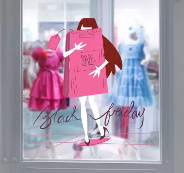 Muursticker Blackfriday Shopaholic - TenStickers