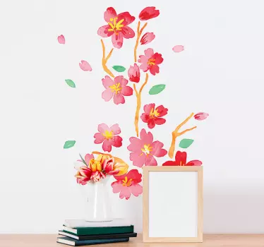 Muursticker bloemen aquarel - TenStickers