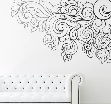 Muursticker Bloemen Silhouet - TenStickers