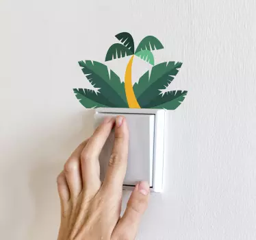 Muurstickers slaapkamer palmboompje stop contact - TenStickers
