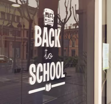 Muursticker bus Back to School - TenStickers
