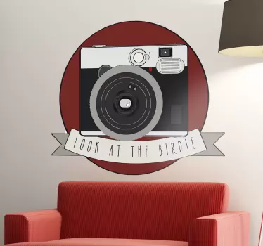 Muursticker camera Look at the Birdie - TenStickers