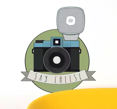 Muursticker camera Say Cheese - TenStickers