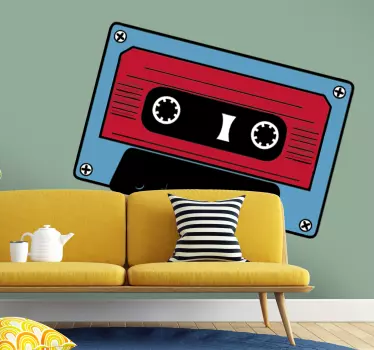 Muursticker Cassette Bandje - TenStickers