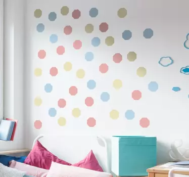 Muursticker kinderkamer Cirkels Pastel - TenStickers