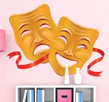 Muursticker Clownsmaskers - TenStickers