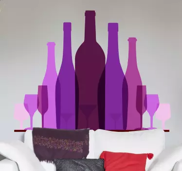Muursticker decoratieve wijncollectie - TenStickers