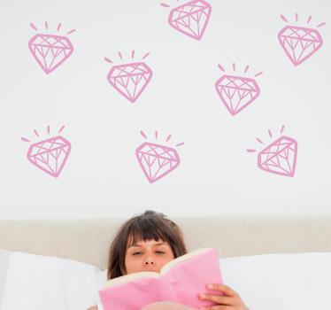 Muursticker diamanten - TenStickers