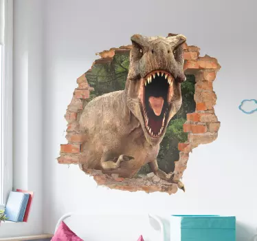 Dino muursticker dinosaurus 3D - TenStickers