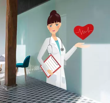 Muursticker Doctor met hart - TenStickers