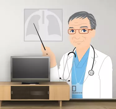 Muursticker Dokter met Röntgenfoto - TenStickers