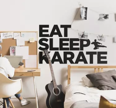 Muursticker Eat Sleep Karate - TenStickers