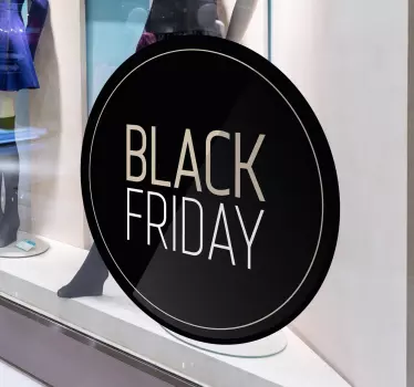 Black friday sticker etalage elegant promotie - TenStickers