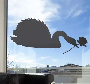 Muursticker Elegante Zwaan - TenStickers