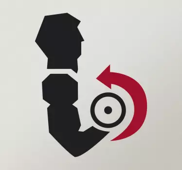 Muursticker Fitness biceps - TenStickers