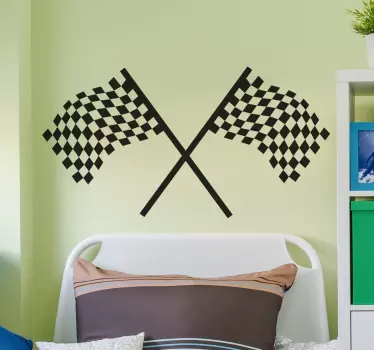 Muursticker Formule 1 Vlaggen - TenStickers