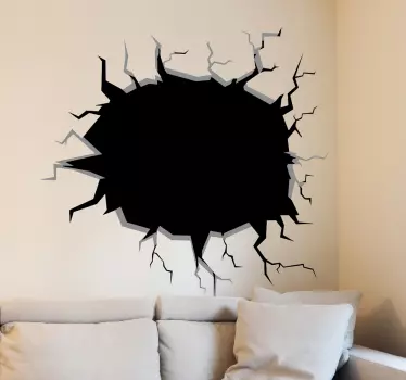 Muursticker Gat in de Muur - TenStickers