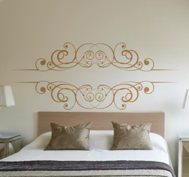 Muursticker Gekrulde Decoratie Slaapkamer - TenStickers
