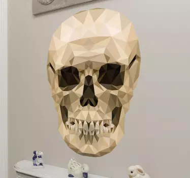 Muursticker Geometrische Schedel - TenStickers