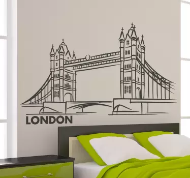 Muursticker getekende london bridge - TenStickers