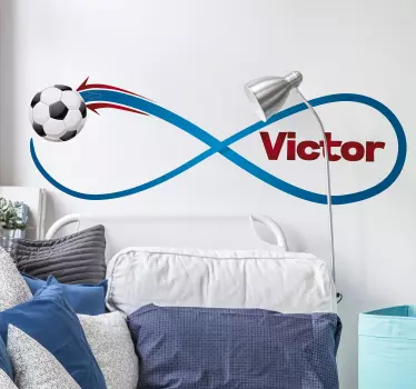 Muursticker voetbal infinity voetbal naam - TenStickers